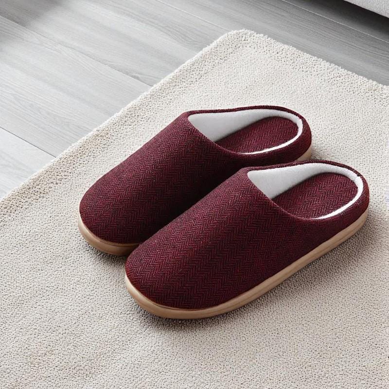 Women’s Universal Plush Winter House Slippers – Insulated Cotton Indoor Shoes with Non-Slip Sole