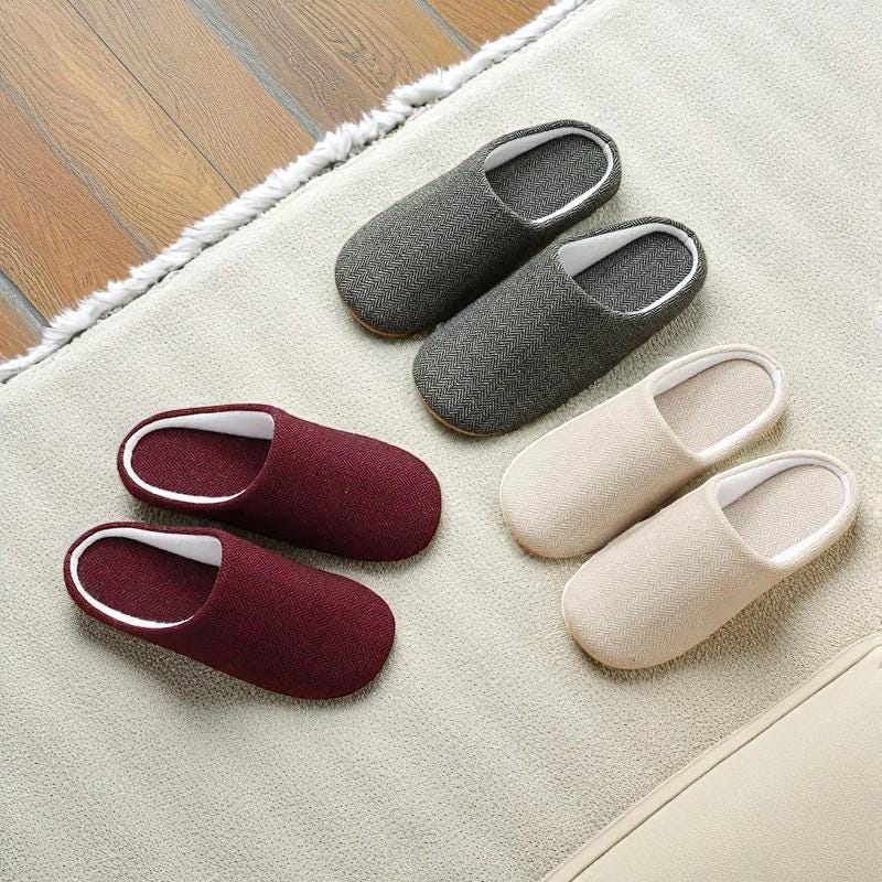 Women’s Universal Plush Winter House Slippers – Insulated Cotton Indoor Shoes with Non-Slip Sole