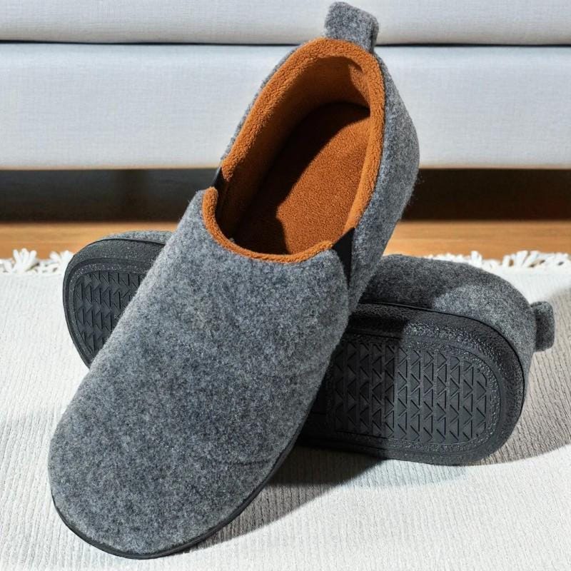 Men's Ultimate Comfort Plush Slippers - Soft Memory Foam Indoor Footwear